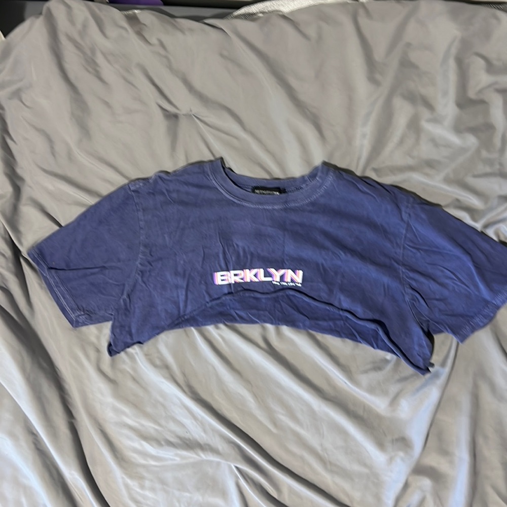 PLL purple half graphic crop top - cut